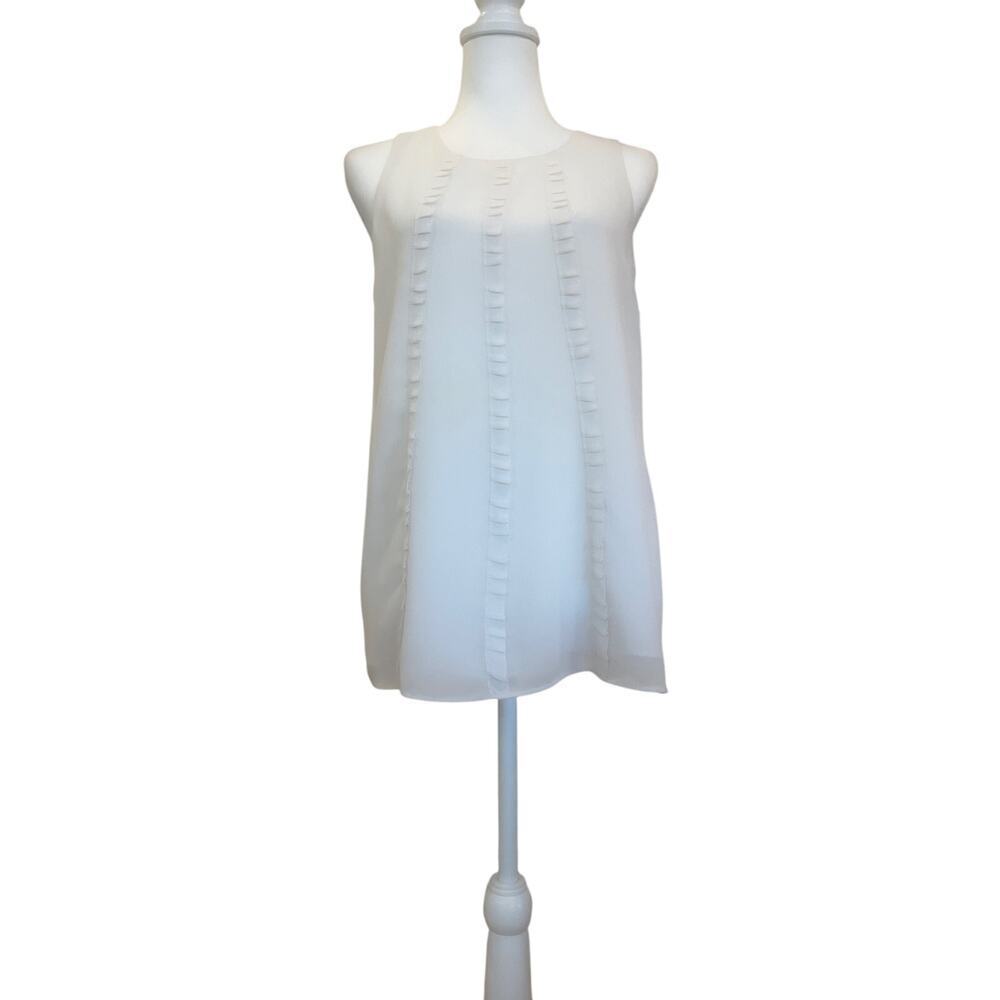ANN TAYLOR LOFT BLOUSEN TANK TOP SHEER LINED WOMENS SIZE MEDIUM